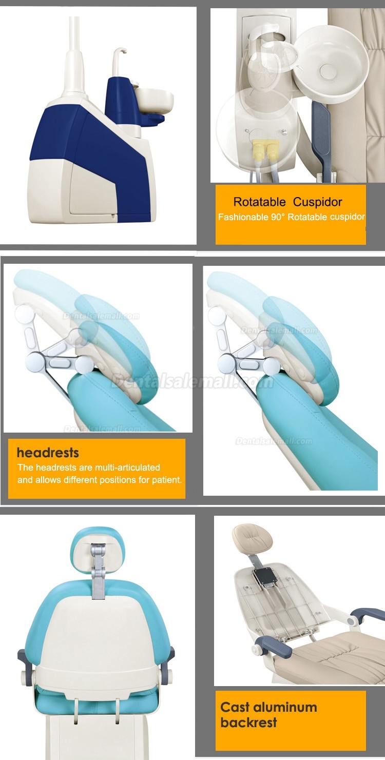 DSM-S350D  Dental Chair Treatment Unit Mobile Sliding Cart with 9 Memory LCD Screen Control System